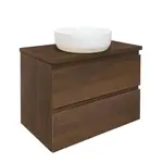 Kúpeľňová skrinka s krycou doskou SAT B-Way 59x50x45 cm orech mat BWAY260NUTDESK