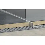 Lišta pravá Havos kartáčovaný, nerez, dĺžka 120 cm, výška hrany 12 mm, SPNRZK12120P