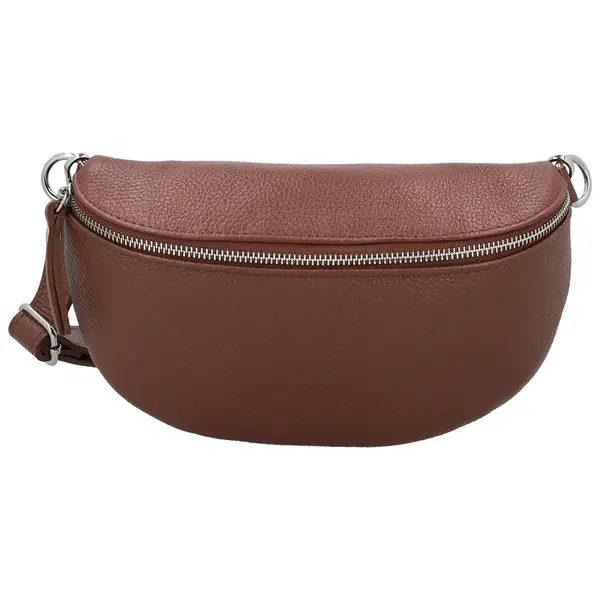 Dámská kožená ledvinka hnědá - Delami Vera Pelle Gianni