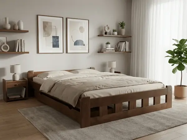 Posteľ Naomi zvýšená 120 x 200 cm, dub Rošt: S latkovým roštom, Matrac: Matrac COCO MAXI 20 cm