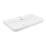 Nábytkové umývadlo SAT Fusion 81x46 cm biela matná, otvor pre batériu uprostred SATFUS8046MW