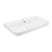 Nábytkové umývadlo SAT Fusion 81x46 cm biela matná, otvor pre batériu uprostred SATFUS8046MW