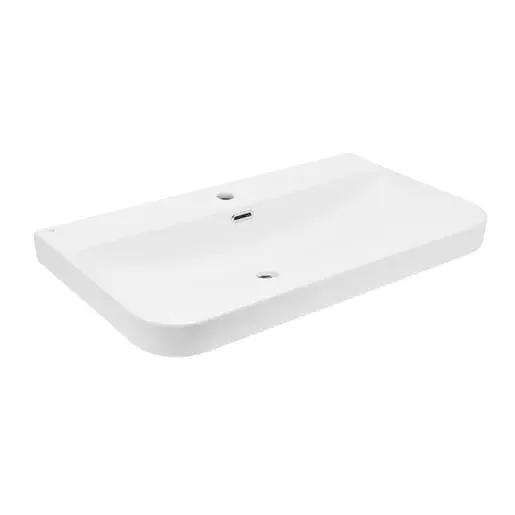 Nábytkové umývadlo SAT Fusion 81x46 cm biela matná, otvor pre batériu uprostred SATFUS8046MW