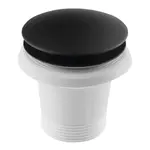 Vanová výpust 6/4" Polysan click clack, pro vany bez přepadu, černá matná 71704B