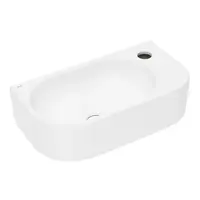 Umývadlo SAT Infinitio 40x21,5 cm bílá matná mat bez prepadu SATINF4021WM