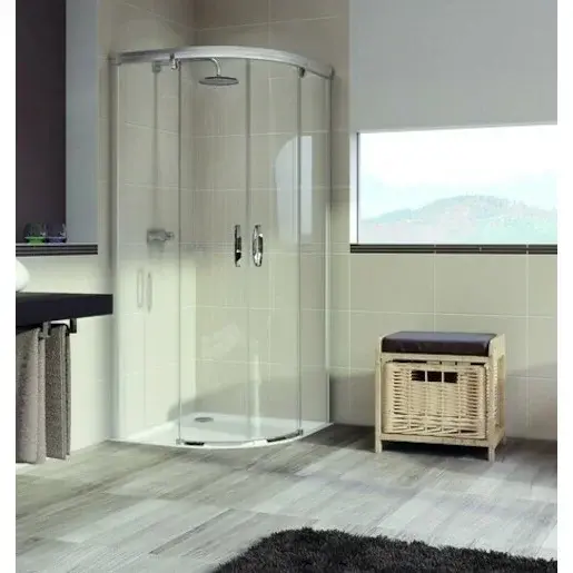 Hüppe Aura elegance sprchový kút štvrťkruh 90x90 cm 402438.092.322