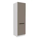 Vysoká skříňka pro vestavnou lednici Aria 60 LO-210 2F Barva korpusu: Bílá, Barva dvířek: TA - Sandgrau AFM