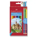 Pastelky Faber-Castell - 12 + 3 ks obojstranných farieb + strúhadlo