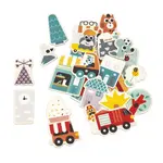 Drevené magnetky - Mesto - 24 ks