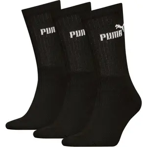 Puma ELEMENTS UNISEX CREW SOCK 3P Sada ponožek, černá, velikost 35-38