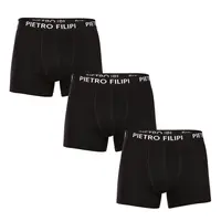 Pietro Filipi 3PACK pánské boxerky černé (3BCL002) L