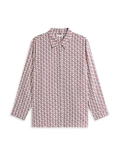 Tommy Hilfiger Curve Blúzka  námornícka modrá / červená / biela