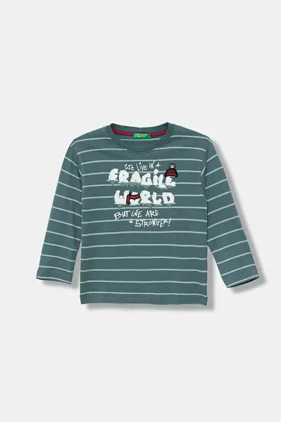 Detská bavlnená košeľa s dlhým rukávom United Colors of Benetton