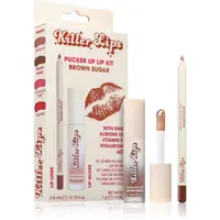 Killer Lips Pucker Up Lip Kit set na pery pre ženy Brown Sugar