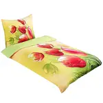 Povlečení komfort mikrovlákno 3D 70x90/140x200 tulipány