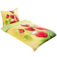 Povlečení komfort mikrovlákno 3D 70x90/140x200 tulipány
