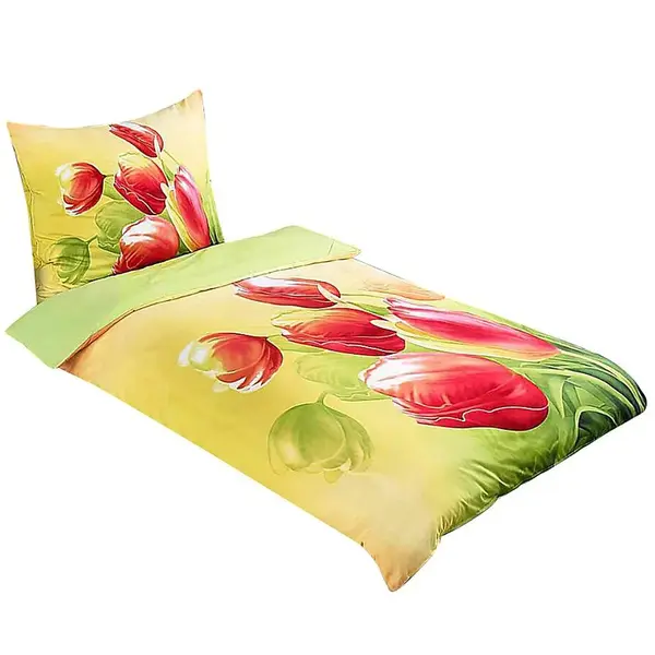 Povlečení komfort mikrovlákno 3D 70x90/140x200 tulipány