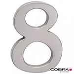 Cislo 3D nikl matny 8 - 10 cm