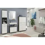 MID.YOU KOUPELNA šedá, vysoce lesklá bílá