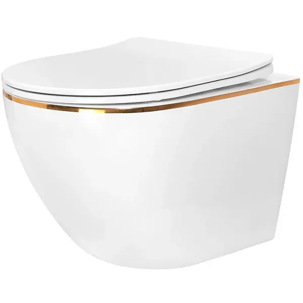 Závěsná mísa Carlo Mini Rimless white gold