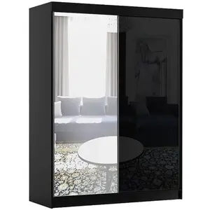 Šatní skříň 120 Samba Černá Lesk