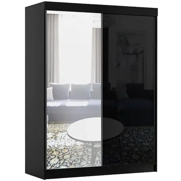 Šatní skříň 120 Samba Černá Lesk