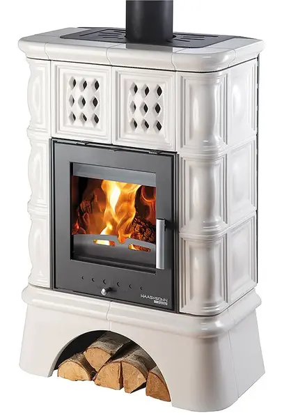 Kachle s výmenníkom TREVISO II, kachličkový sokel/kachličky slonová kosť HS0433930030000