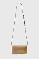 Kožená kabelka AllSaints MAEVE zlatá barva, W275XD