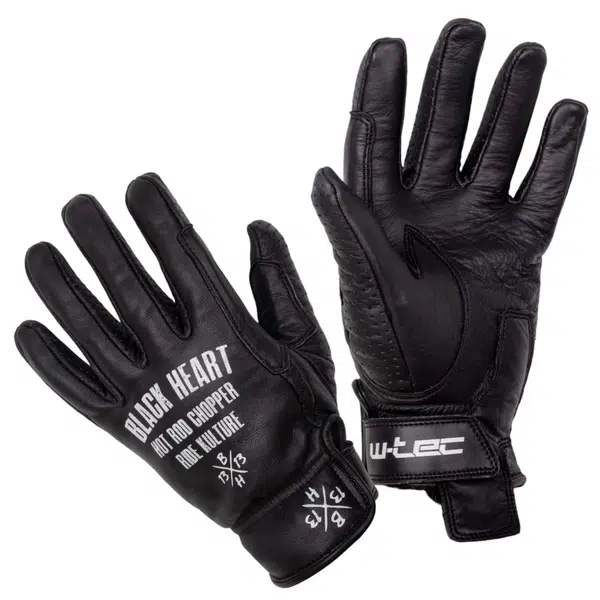 Letní kožené moto rukavice W-TEC Black Heart Darios černá L