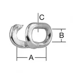 Článek řetězu 4 mm zn 2 ks