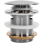 Vannová zátka s přepadem Click-clack Rea chrom 6 cm