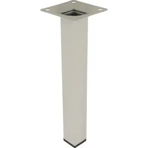 Štvorcová nábytková noha 25x25mm výš. 20 cm biela