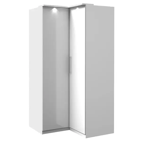 Skriňa Optima16 rohová 2d biela