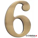 Cislo 3D bronz cesany 6 - 10 cm