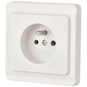 Zásuvka jednoduchá TESLA Z/U biela 26011