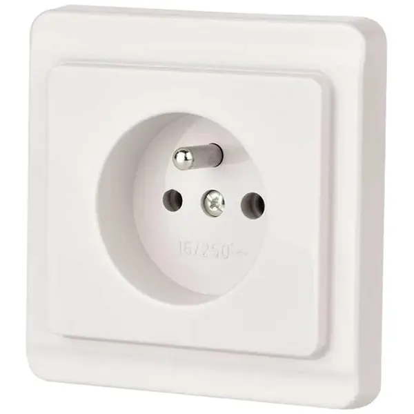 Zásuvka jednoduchá TESLA Z/U biela 26011