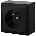 Zásuvka jednoduchá  Z/U GAO čierna 20465