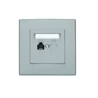 GPT-1L Jednonásobná telefónna zásuvka RJ11 popolavá