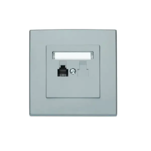 GPT-1L Jednonásobná telefónna zásuvka RJ11 popolavá