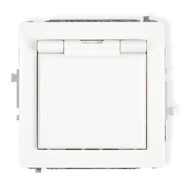 Zásuvka proti striekajúcej vode biela D DGPB-1Z