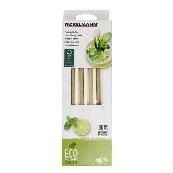 Papierové slamky 24 cm / Ø6 mm 54833