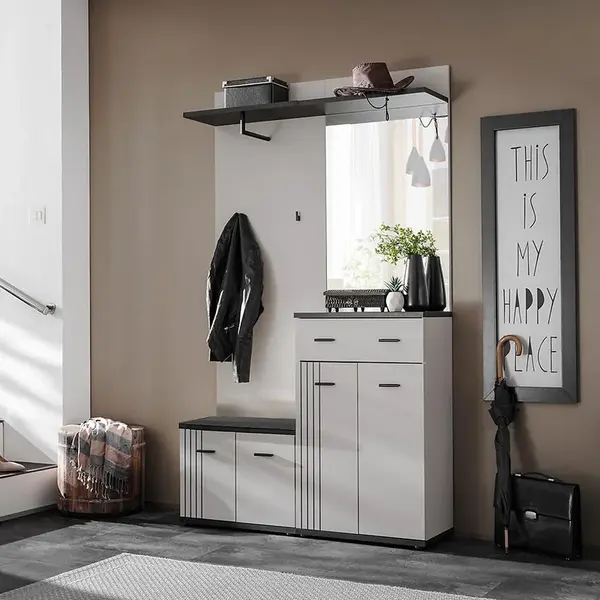 Predsieňový nábytok Hugo II Cc Hg2 Kašmír/Čierna