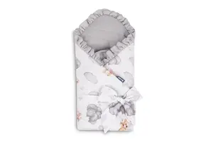 SENSILLO Zavinovačka pro miminko, mušelín, bavlna Medvídek v šedé