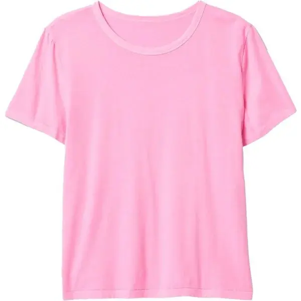 GAP ORGANIC VINT CREW 2 Dámské tričko, růžová, velikost