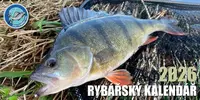 Črs stolní rybářský kalendář na rok 2026 30x15 cm