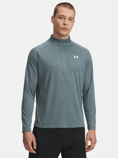 Pánské tričko Under Armour UA Tech Textured 1/2 Zip-BLU - Pánské