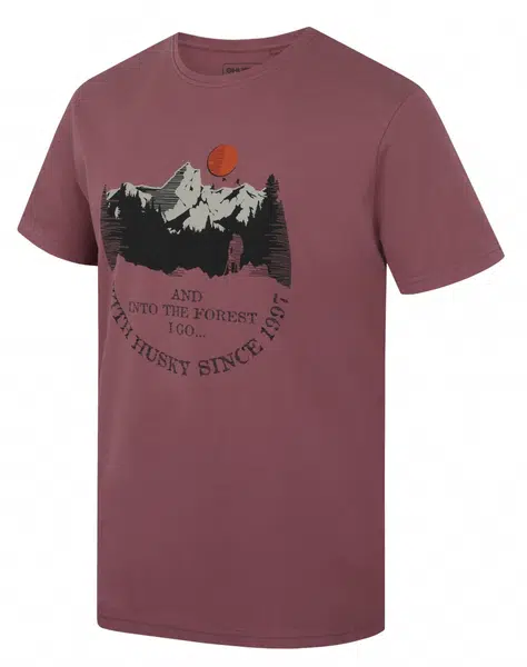 Husky Tee Moon M XL, dark bordo Pánské bavlněné triko