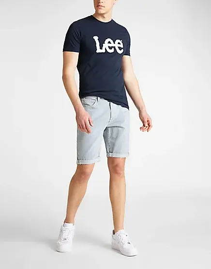 Pánské tričko LEE L65QAIEE WOBBLY LOGO TEE NAVY DROP Velikost: XXL