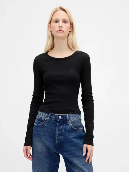 GAP Dámské Žebrované crop tričko 801017-04 Velikost: XXL