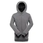 Dětská melírovaná mikina s kapucí alpine pro lelo tmavě šedá 140-146